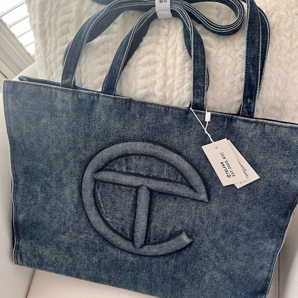 Telfar Shopper Denim - Large BNWT! - Picture 8 of 9